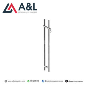 JALADOR DE ACERO BRILLANTE CON LLAVE - TIPO H