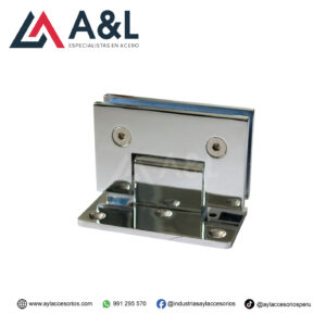 BISAGRA VAIVEN DE ZINC PARA PUERTA DE DUCHA 90° GRADOS CON FIJACIÓN A UN SOLO LADO – 2330