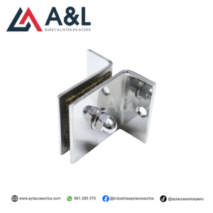 ACCESORIO DE FIJACIÓN PARA UN VIDRIO DE ACERO BRILLANTE - 5551