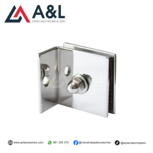 ACCESORIO DE FIJACIÓN PARA UN VIDRIO DE ACERO BRILLANTE – 5861